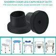 thumbnail image 4 of 4-Pack Replacement Feet for Shower Chair and Bath Seat, Heavy-Duty Rubber Leg Caps for Shower Stools (Fits 1-1/8" Diameter，black), 4 of 7