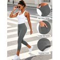 thumbnail image 4 of NELEUS Womens High Waist Capri Yoga Leggings Cropped Pant for Workout with Two Pockets,Gray,US Size M, 4 of 12