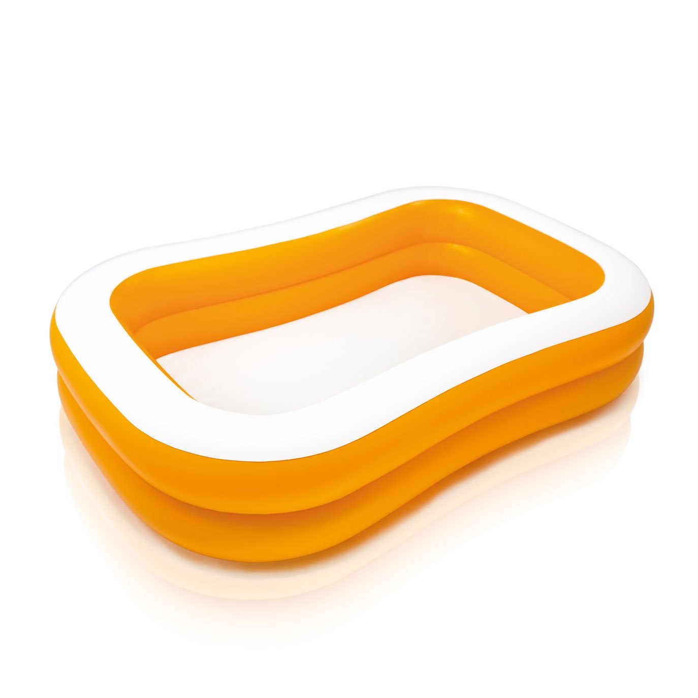 Intex, Swimming Pool, Outdoor Inflatable Family Swim Center Rectangle, 18 Inch Depth, Orange
