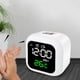 thumbnail image 5 of LED Alarm Clock Night Light USB Rechargeable Mirror Design Adjustable Night Lamp Digital Clock with Battery White, 5 of 5