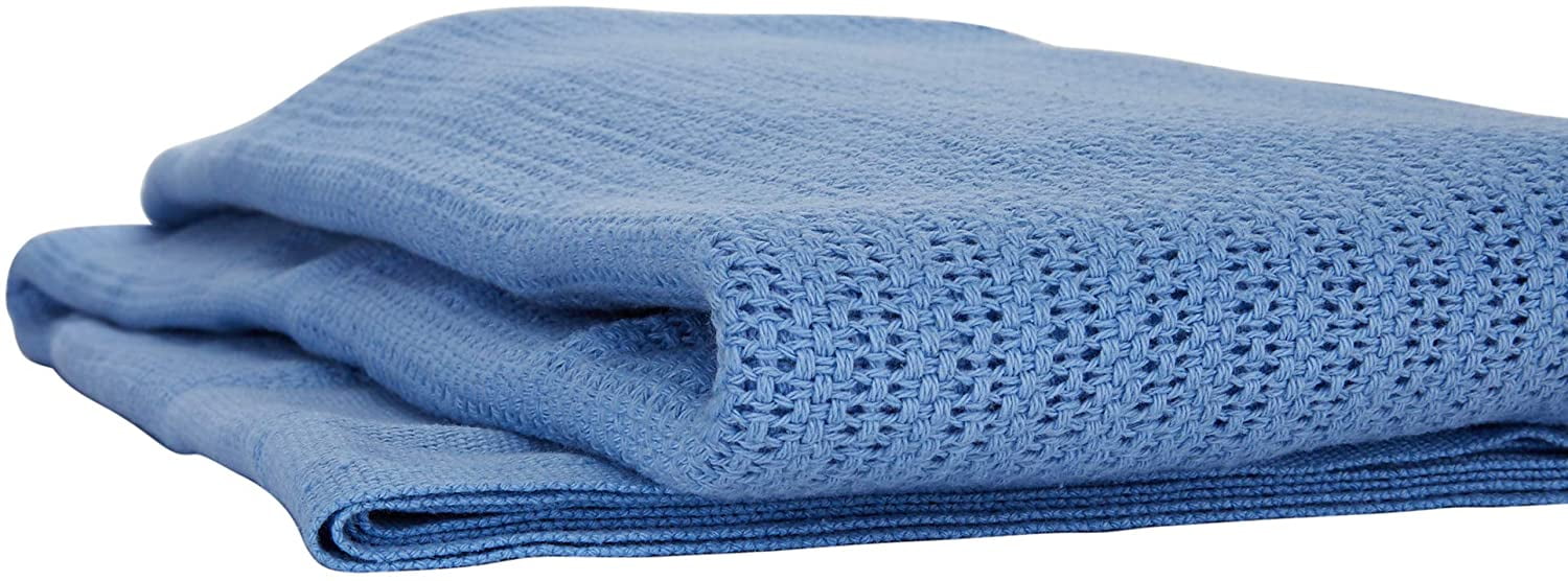 Hospital Thermal Blanket 66x90 in. Blue OpenCell Weave