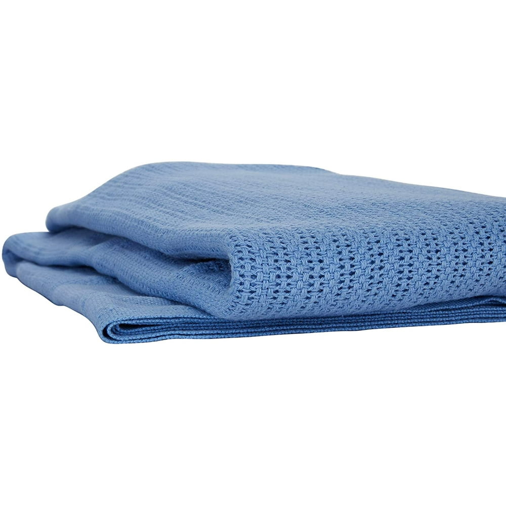 Hospital Thermal Blanket 66x90 in. Blue OpenCell Weave