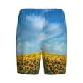 thumbnail image 5 of Gaeub Blooming Sunflower Field Printed Men's Short Pajama Pants, Lightweight Lounge & Sleep Bottoms Keep You Cool - X-Large, 5 of 9