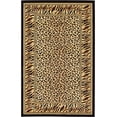 thumbnail image 1 of Unique Loom Animal de Collection Inspiré du Tapis Design Bordé de Guépard, 5 x 8 Pieds, Ivoire/noir, 1 of 5