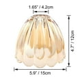 thumbnail image 2 of FSLiving 1-Pack 5.9" Clear Tulip Amber Glass Lamp Shade Replacement, Bell Shape Brown Glass Cover, DIY Torchiere Shade Decorative for Pendant Light Table Lamp Swag Ceiling Lamp Wall Sconce, 2 of 5