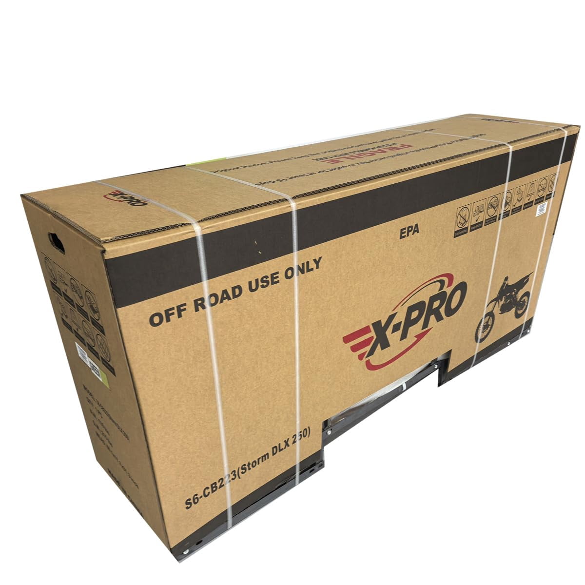 X-Pro Storm DLX 250 Dirt Bike with Zongshen Brand Engine 5-Speed Manual Transmission, Electric/Kick Start! Big 19"/16" Wheels!