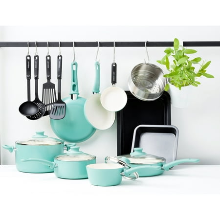 GreenLife Chef’s Essentials Ceramic Non-Stick 18 Piece Cookware Set
