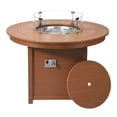 thumbnail image 2 of WestinTrends Helios 47" Modern Outdoor Patio Propane Gas Round Fire Pit Table (Rocks Not Included), Teak, 2 of 14