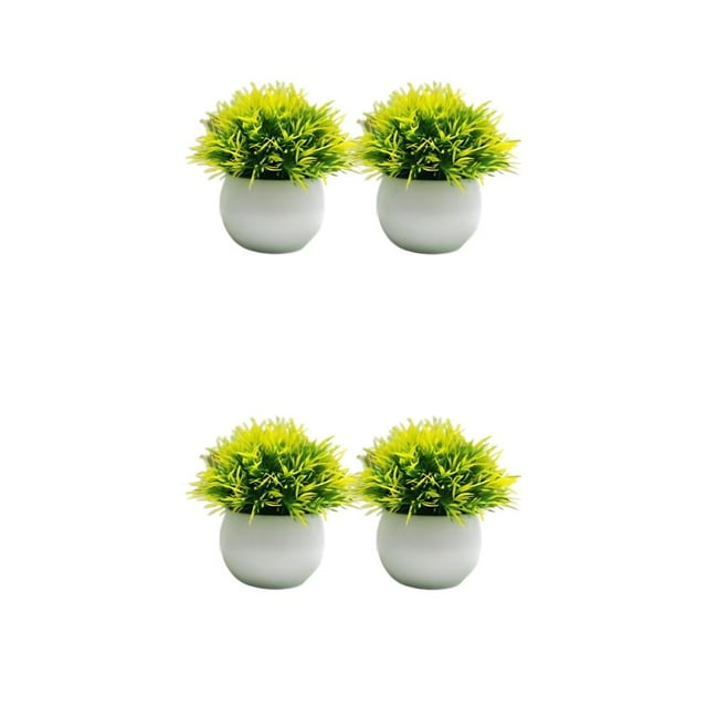 Plantas Falsas Bewildely 2 Piezas Decoración Simulación Maceta Amarillo