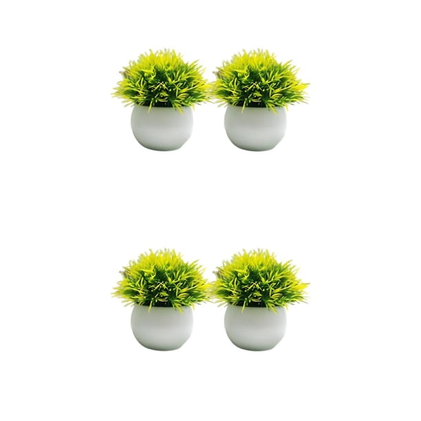 Toystoory 2 piezas de pastos de imitación para la decoración estilo impactante con un mínimo esfuerzo, maceta duradera, adorno de bonsái, amarillo 2Conjunto