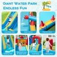 thumbnail image 4 of Patiojoy Inflatable Double Water Slide Park 9-in-1 Giant Bounce House w/ Climbing Wall 735W Blower Included, 4 of 9