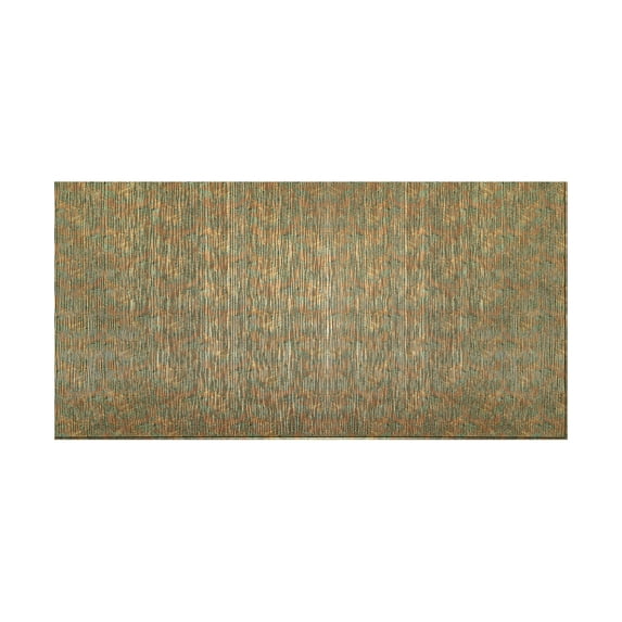 Fasade - Ripple Vertical Copper Fantasy Decorative Wall Panel - Fast and Easy Installation (4' X 8' Panel)