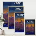 thumbnail image 4 of Designart 'Evening Fishing Near The Traditional Windmill' Nautical & Coastal Framed Canvas Wall Art Print, 4 of 5