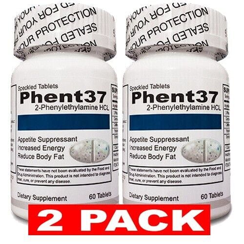 Phent 37 Fat Burner Appetite Suppressant [60 Speckled Tablets] 2 Pack