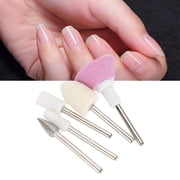 Mgaxyff 5pcs / Set Ceramic Metal Nail Drill Bits Manicure Pedicure Machine Rotary Burr Accessory, Pedicure Machine Accessory , Pedicure Bits
