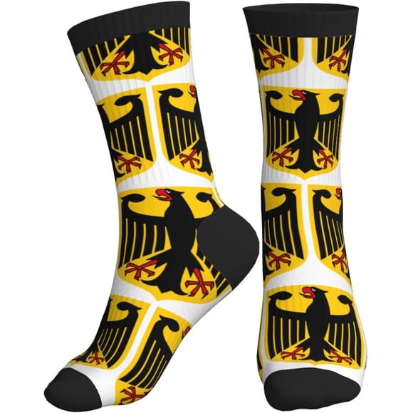 SEVEBJ Mid-Calf Coat Of Arms Ofany Socks For Men Women Stylish Crew Socks 3 Black