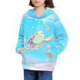 thumbnail image 3 of DISNIMO Sea Turtle Hoodies for Girls and Boys Matching Sweatshirts with Hoodie Sweatshirt Girls 6-7 Streetwear Pullover Hoodie Heart Hoodies for Kids Clothes Fall/Winter Child Student, 3 of 6