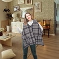 thumbnail image 6 of Satin Throw Blanket Pocket Model Fleece Cover Blanket Facecloth Shawl Blanket Office Home Multifunctional Shawl Bucket Blanket Cape, 6 of 6