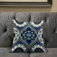 thumbnail image 5 of Bohemian Mandala Vector Indoor/Outdoor Pillow in Blue White Turquoise 18x18, 5 of 5