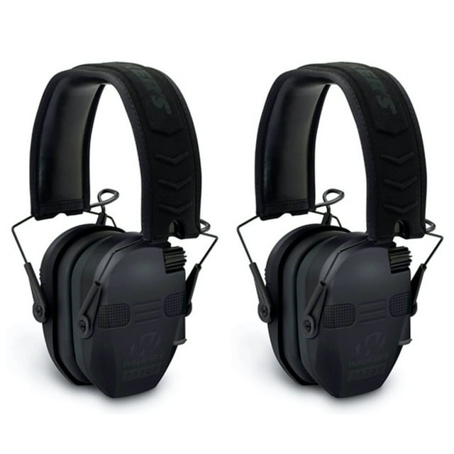 Walker's Rasoir Mince Électronique Protection Bluetooth Cache-Oreilles, Noir (Lot de 2)