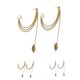 thumbnail image 5 of Pendientes largos Minnieouse aretes con colgante de hoja para mujer oro, 5 of 6