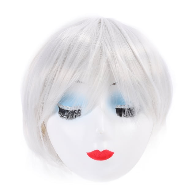 Peluca blanca, Peluca Blanca Corta Material Sintético para eventos TEMÁTOS