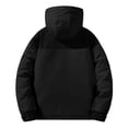 thumbnail image 5 of Men's Color Block Loose Casual Warm Windproof Waterproof Long-Sleeve Outerwear With Detachable Hood Leisure Oversize Jackets for Men, 5 of 7