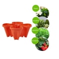 thumbnail image 4 of Vertical Planter Stand Stacking Planter Strawberry Planting Pot Vertical Garden Planter Garden Tower Large Four Petal Flower Pot Single Planting Flower Pot Container, 4 of 4