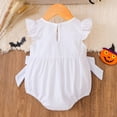 thumbnail image 7 of My First Halloween Outfit Baby Girl Ghost Pumpkin Romper Newborn Infant Girl Flying Sleeve Onesie Bodysuit Clothes, 7 of 7