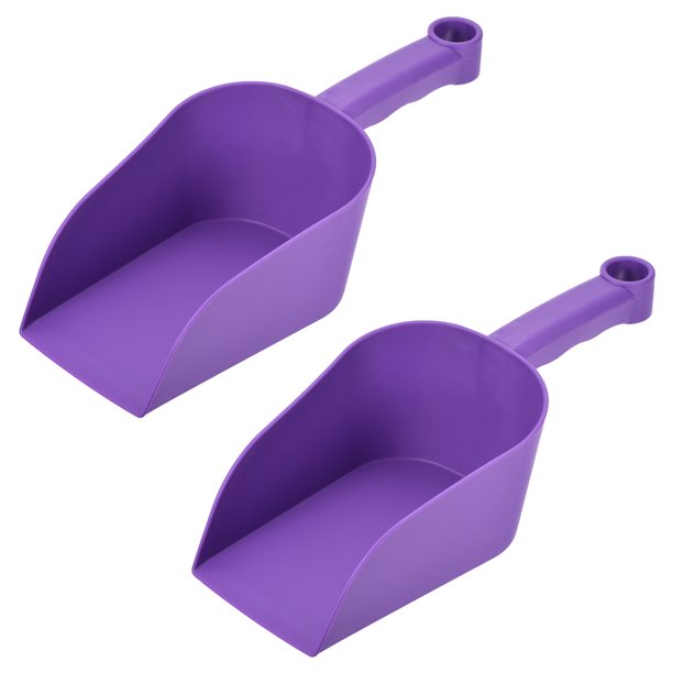 Plástico Jardín Pala 310x139mm Planta Suelo Plantar Excavar Mano Paletas Hogar Jardinería Herramienta para Flor Tierra Trasplantar, Desmalezar, Mover, Excavar, Púrpura 2 Paquetes