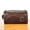 Coffee, variant on Leather Travel Toiletry Bag with Engraved Initials for Men and Women Hanging Cosmetic Organizer