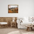 thumbnail image 2 of Autumn Foliage Mountain Scene Landscape Painting Metallic Gold Framed Art Print Wall Art, 2 of 6
