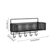 thumbnail image 3 of Wall Mounted Metal Storage Basket Organizer Kitchen Bathroom Shelf Rack Space Saving Hanging Basket For Kitchen Bathroom Laundry Room Home Organization Use, 3 of 6
