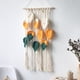 thumbnail image 2 of Tapiz de pared de plumas de estilo bohemio Chic, hojas tejidas hechas a mano para dormitorio, sala de estar, apartamento, decoración de porche Shuxiu Wang  9024715001160, 2 of 4