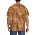thumbnail image 3 of Kdxio Men's Hawaiian Shirt for Men Short Sleeve Shirt Autumn Maple Leaf Stripes Summer Casual Holiday Beach Button Down T-Shirts, 3 of 5