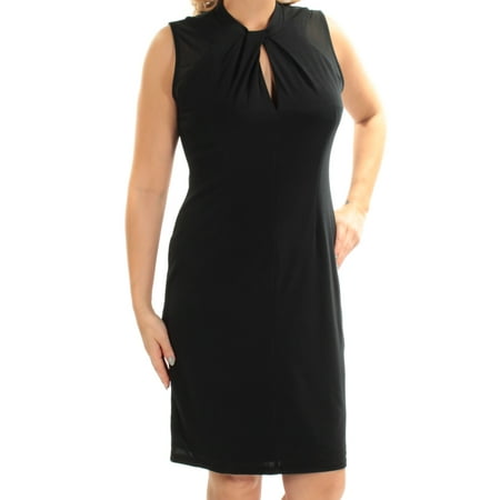 Length Cut Out - INC Womens Black Cut Out Sleeveless Crew Neck Knee Length Shift Evening Dress Size: M