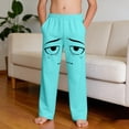 thumbnail image 6 of Funny Face Print Boys Sweatpants Lounge Pants with Pockets Soft Joggers Kids Casual Bottoms Green Elastic Waist Straight Leg 4-14 Years,Size 12 T, 6 of 7