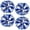 Blue-Silver(Style B), variant on Topboutique Cheerleading Pom Poms,4 Pcs Cheer Pom Poms,Metallic Foil Fun Spirited Cheer Pom Poms,Metallic Cheerleading Pom Poms for Girl Team Spirit Sports Games Dance Outfit,Gold + Purple