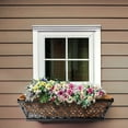 thumbnail image 4 of 24 Inch 2 Pack Window Boxes With Coco Liners, Garden Trough Black Metal Hanging Window Basket Planter, 4 of 7