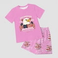 thumbnail image 7 of HCNTES Baby Boy's Outfit Independence Day Theme Cartoon Print Shorts For Litte Girls Casual Outdoor Wear 2 Piece Summer Set For Kids 2T 3T 4T(H03-Pink,5-6 Years), 7 of 7