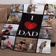 thumbnail image 5 of AISENIN Personalized Gifts for Dad Custom Blanket with Photos Texts Picture Throw Blanket Customized Photo Blanket Personalized Fleece Blanket Gifts for Dad, 5 of 5