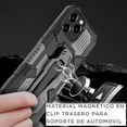 thumbnail image 2 of Funda de Uso Rudo Para IPHONE 13 Mini Robot Clip Case Negro Mas Mica 9D 2pz ATTI funda de uso rudo doble capas con soporte, 2 of 7