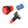 thumbnail image 3 of Botón de empuje para juegos 33.5mm redondo interruptor iluminado LED 12V con microswitch 5 colores 10pcs, 3 of 5