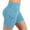 Light Blue, variant on Bloomae Biker Shorts Women with Pockets Stretch Tummy Control Workout Shorts High Waisted Yoga Running Gym Spandex Compression Short Pants Brown S