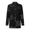 thumbnail image 4 of WEAIXIMIUNG Shirts for Women Trendy Summer Pack Ladies Top Fashion Long Sleeve Lapel Shirt Printed Shirt, 4 of 5