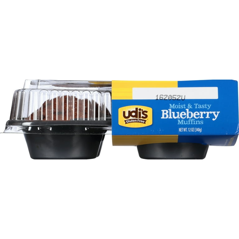 Udi's Gluten Free Moist & Tasty Blueberry Muffins, 4 count, 12 oz