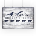 thumbnail image 2 of Great Smoky Mountains, Mountain Tribe, Black Bear and Mountains, Rustic (36x54 Giclee Gallery Art Print, Vivid Textured Wall Decor), 2 of 3