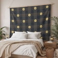 thumbnail image 3 of Sunflower, Tapestry for Bedroom Wall Hanging Tapestry, Gradual Geometric Abstract Modern Black Ceiling Backdrop Tapestries Poster Blanket Wall Decor for Teens Room Living Room Dorm 51" x 59", 3 of 8