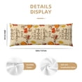 thumbnail image 3 of Bingfone Body Pillow Cover Long Pillow Case With Zipper Decorative Bedding Pillowcase 20"X54" Soft Cushion Pillow Case For Bedroom-Thanksgiving With A Grateful Heart, 3 of 8