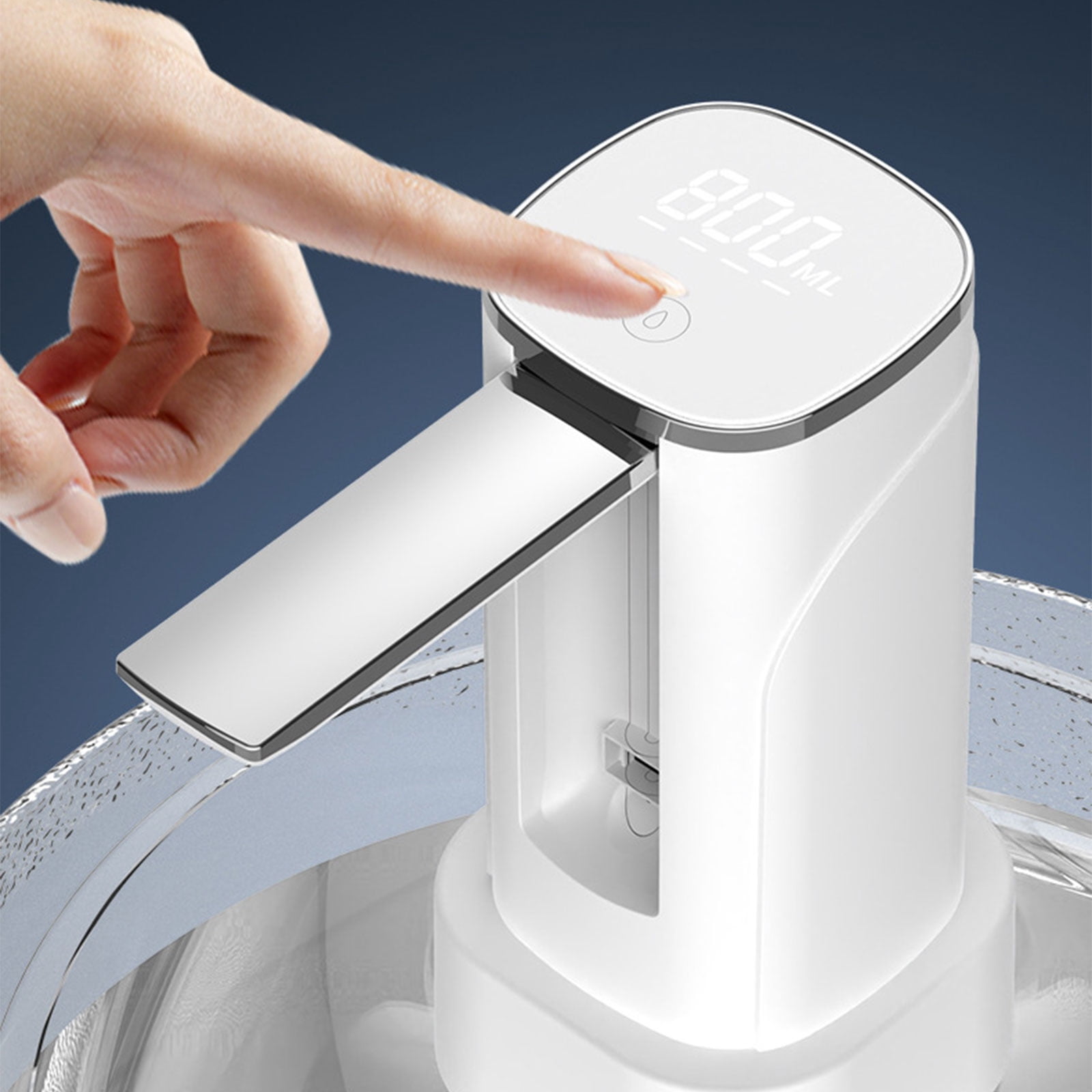 Water Dispenser for Bottle Upgraded LED Display Quantitative Setting Drinking Water Foldable Low Noise Dispenser